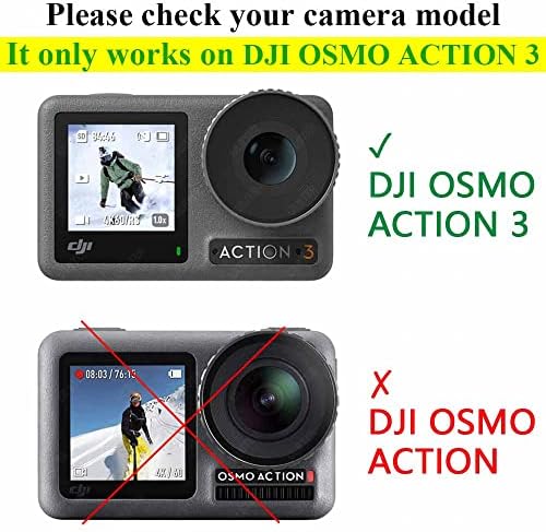 מגן מסך עדשות Ulbter עבור DJI Osmo Action 3 מצלמה 【לא עובד עם מסגרת】 [2+2+2pack], כיסוי זכוכית מחוסמת 0.3